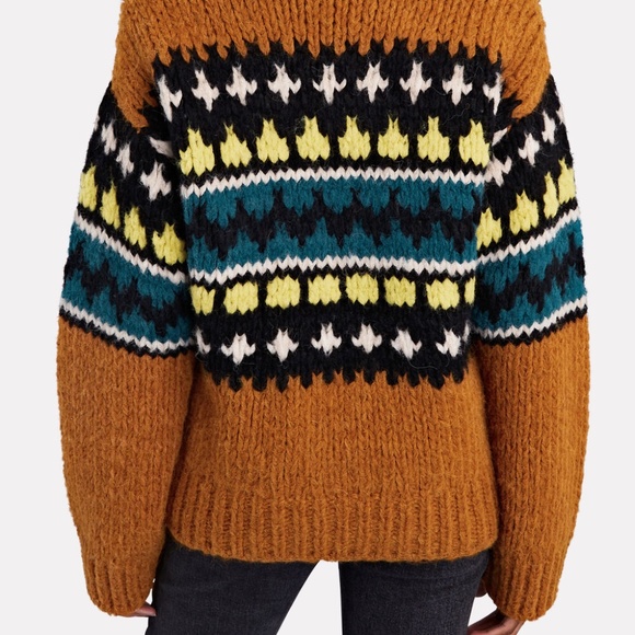 RE/DONE 50s Fair Isle Alpaca Blend Sweater Size Small - Picture 4 of 9
